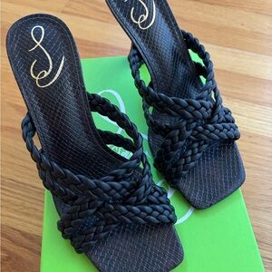 Sam Edelman Marjorie black leather heels